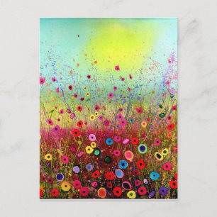 Field flowers postcard