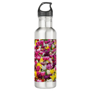 field full of tulips 710 ml water bottle