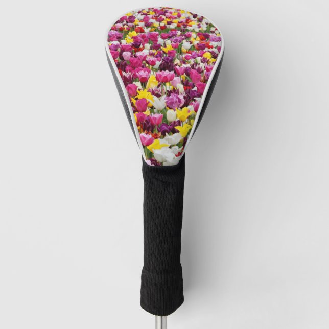field full of tulips golf head cover (Front)