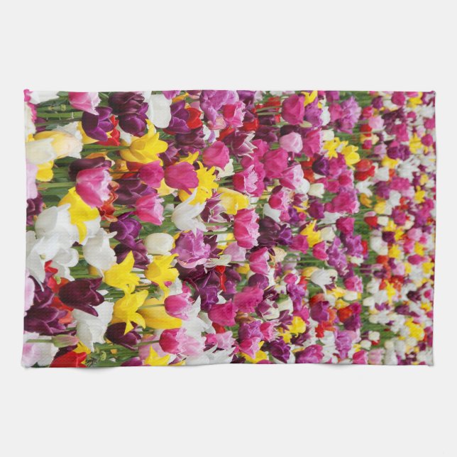 field full of tulips tea towel (Horizontal)
