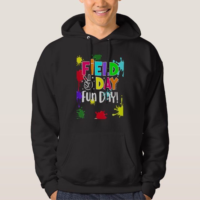 Field Fun Day Squad School Trip Vibes Boys Girls T Hoodie (Front)