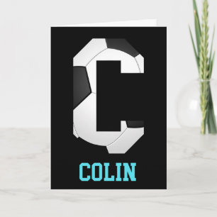 Field Goal Letter Colin Alphabet Soccer Card