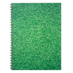 Field grass green lawn texture notebook