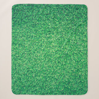 Field grass green lawn texture sherpa blanket