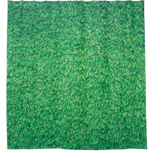 Field grass green lawn texture shower curtain