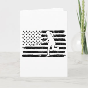 Field Hockey American Flag Women Kids Men  Card