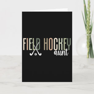 Field Hockey Aunt Of A Field Hockey Player Auntie Card