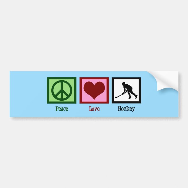 Field Hockey Blue Bumper Sticker (Front)