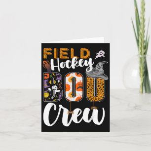 Field Hockey Boo Crew Halloween Matching Player Card