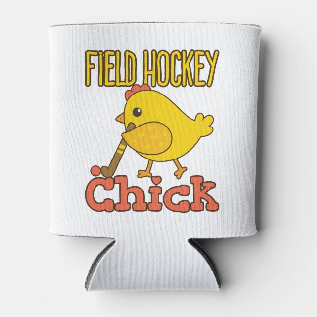 Field Hockey Chick Women Girls Can Cooler (Front)