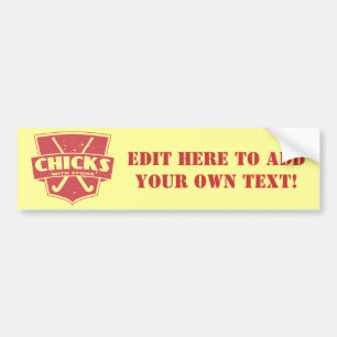 Field Hockey Chicks With Sticks Bumper Sticker