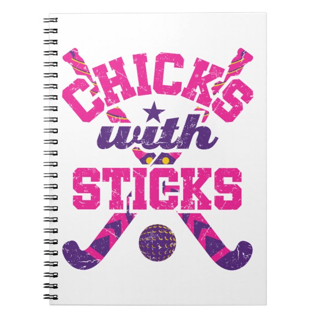 Field Hockey Chicks with Sticks Notebook (Front)