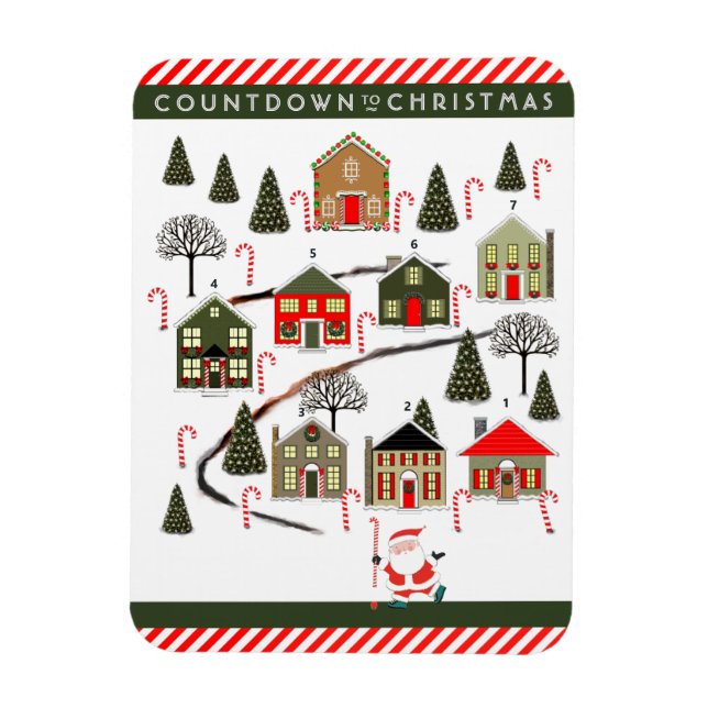 Field Hockey Christmas Countdown Magnet (Vertical)