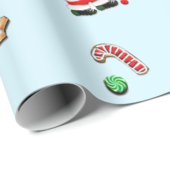 Field Hockey Christmas Gift Wrapping Paper (Roll Corner)