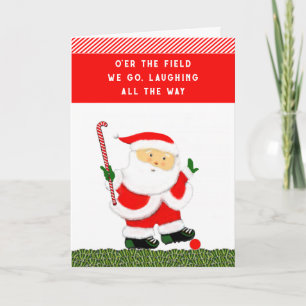 Field Hockey Christmas Holiday Card