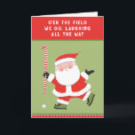 Field Hockey Christmas Holiday Card<br><div class="desc">Funny Christmas holiday cards for field hockey players,  coach and team sports fans.</div>