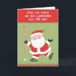Field Hockey Christmas Holiday Card<br><div class="desc">Funny Christmas holiday cards for field hockey players,  coach and team sports fans.</div>