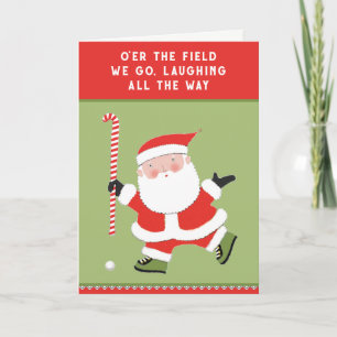 Field Hockey Christmas Holiday Card