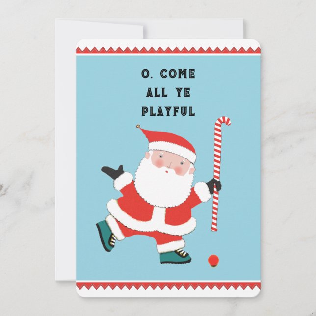 Field Hockey Christmas Holiday Cards (Front)