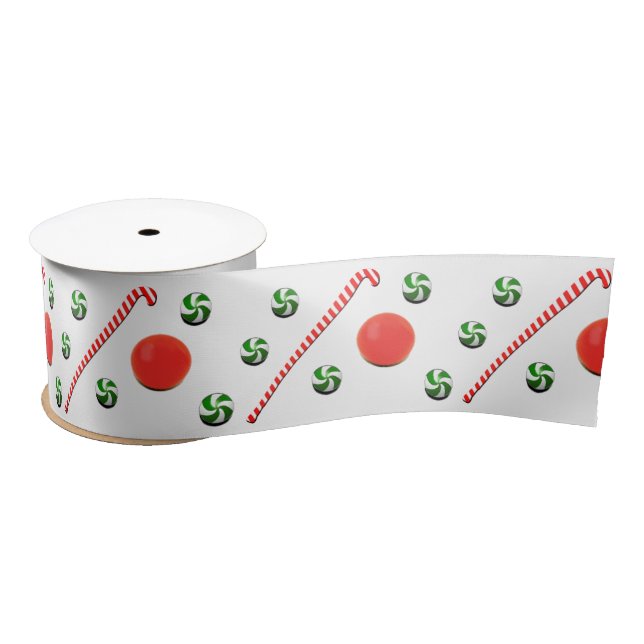 Field Hockey Christmas Holiday Satin Ribbon (Spool)