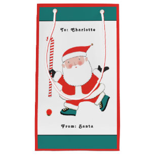 Field Hockey Christmas Holiday Small Gift Bag