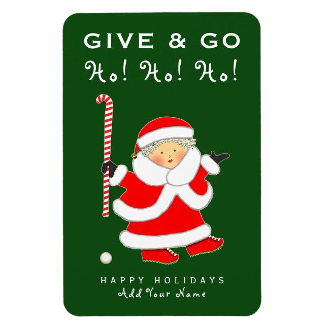 Field Hockey Christmas Magnet (Vertical)