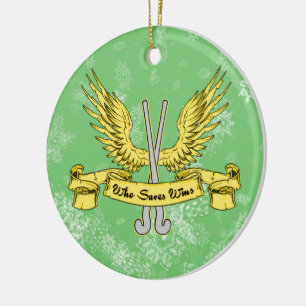 Field Hockey Christmas Ornament, Who Saves Wins Ceramic Tree Decoration