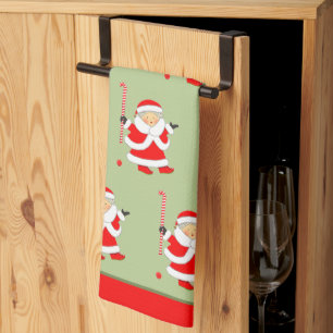 Field Hockey Christmas Tea Towel