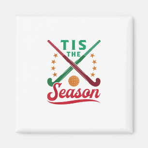 Field Hockey Christmas Tis The Season Player Holid Magnet