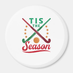Field Hockey Christmas Tis The Season Player Holid Magnet