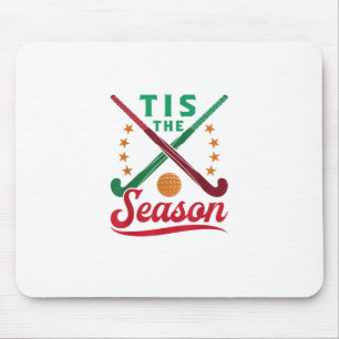 Field Hockey Christmas Tis The Season Player Holid Mouse Mat
