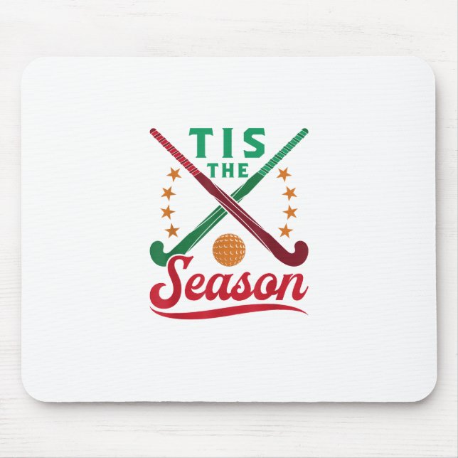 Field Hockey Christmas Tis The Season Player Holid Mouse Mat (Front)