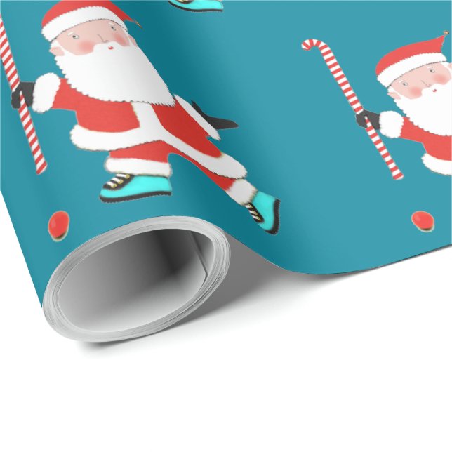 Field Hockey Christmas Wrapping Paper (Roll Corner)