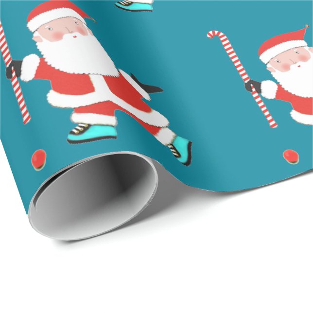 Field Hockey Christmas Wrapping Paper (Roll Corner)