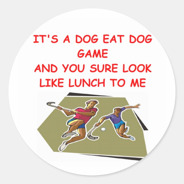 field hockey classic round sticker (Front)