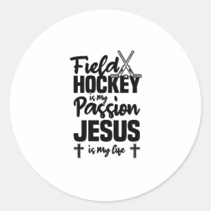 Field Hockey Classic Round Sticker