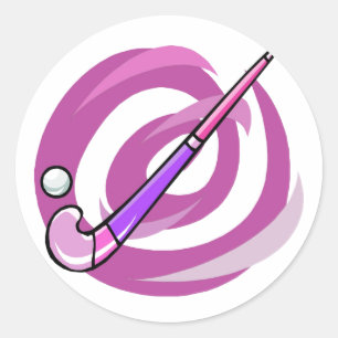 Field Hockey Classic Round Sticker