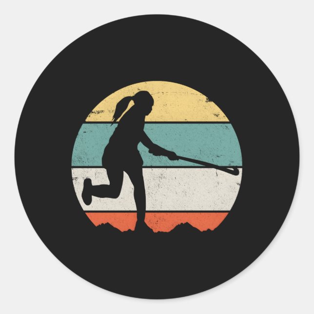 Field Hockey Classic Round Sticker (Front)