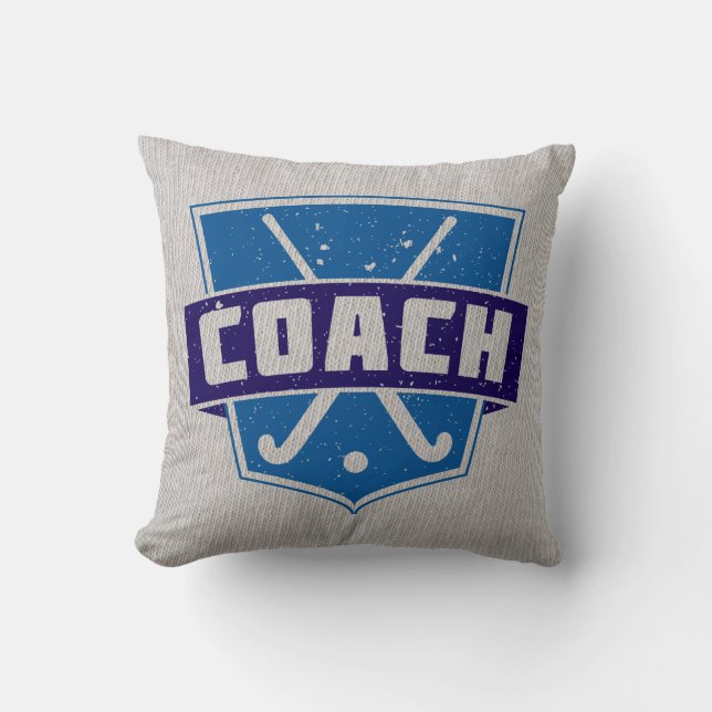Field Hockey Coach Customisable Pillow (Front)