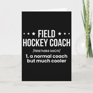 Field Hockey Coach Definition  Card