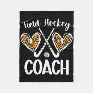Field Hockey Coach Hearts Field Hockey Coach Fleece Blanket