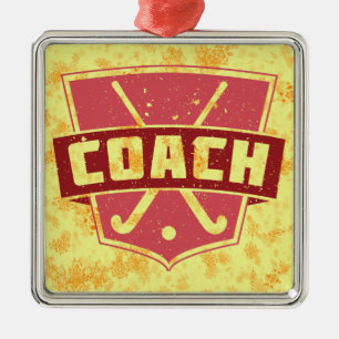 Field Hockey Coach Holiday Ornament