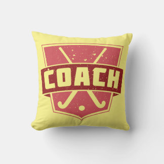 Field Hockey Coach Name & Number Cushion