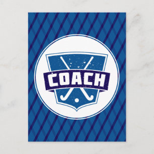Field Hockey Coach Shield Post Card