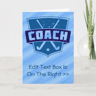 Field Hockey Coach Thank You Cards