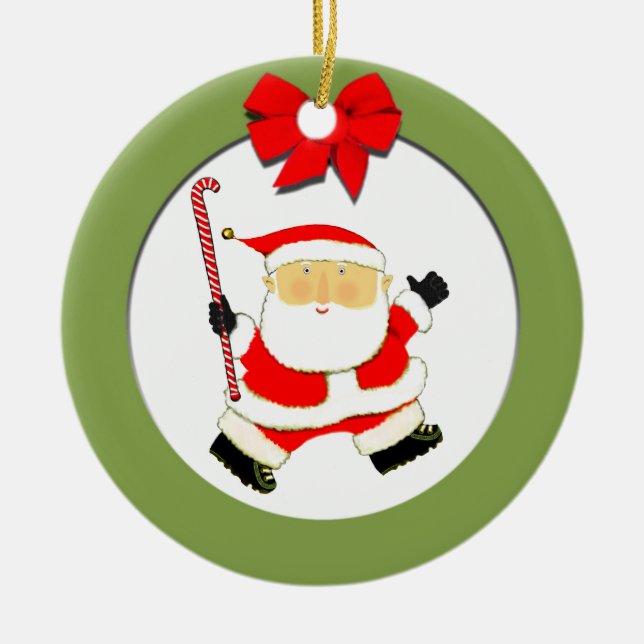 Field Hockey Collectable Ceramic Tree Decoration (Front)