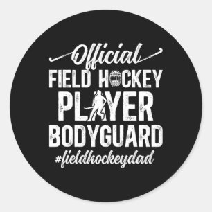 Field Hockey Dad Funny Dad Of A Field Hockey Playe Classic Round Sticker