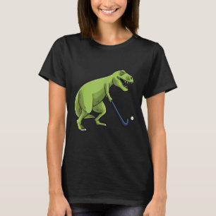 Field Hockey Dinosaur T-rex Player Men Women Teens T-Shirt