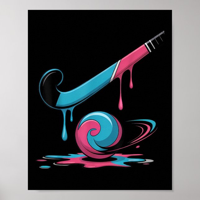 Field Hockey Drip For Player  Poster (Front)