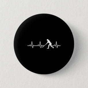 Field Hockey Fan Heartline Recreational Sports 6 Cm Round Badge
